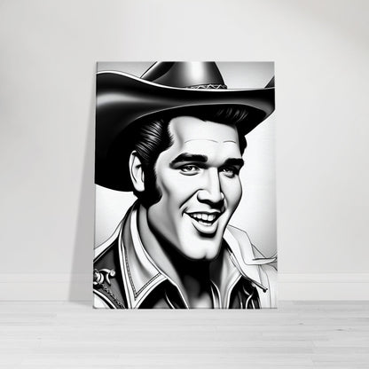 “Caricature King: Elvis, The Rock 'n' Roll Legend” Caricature Art Canvas Art
