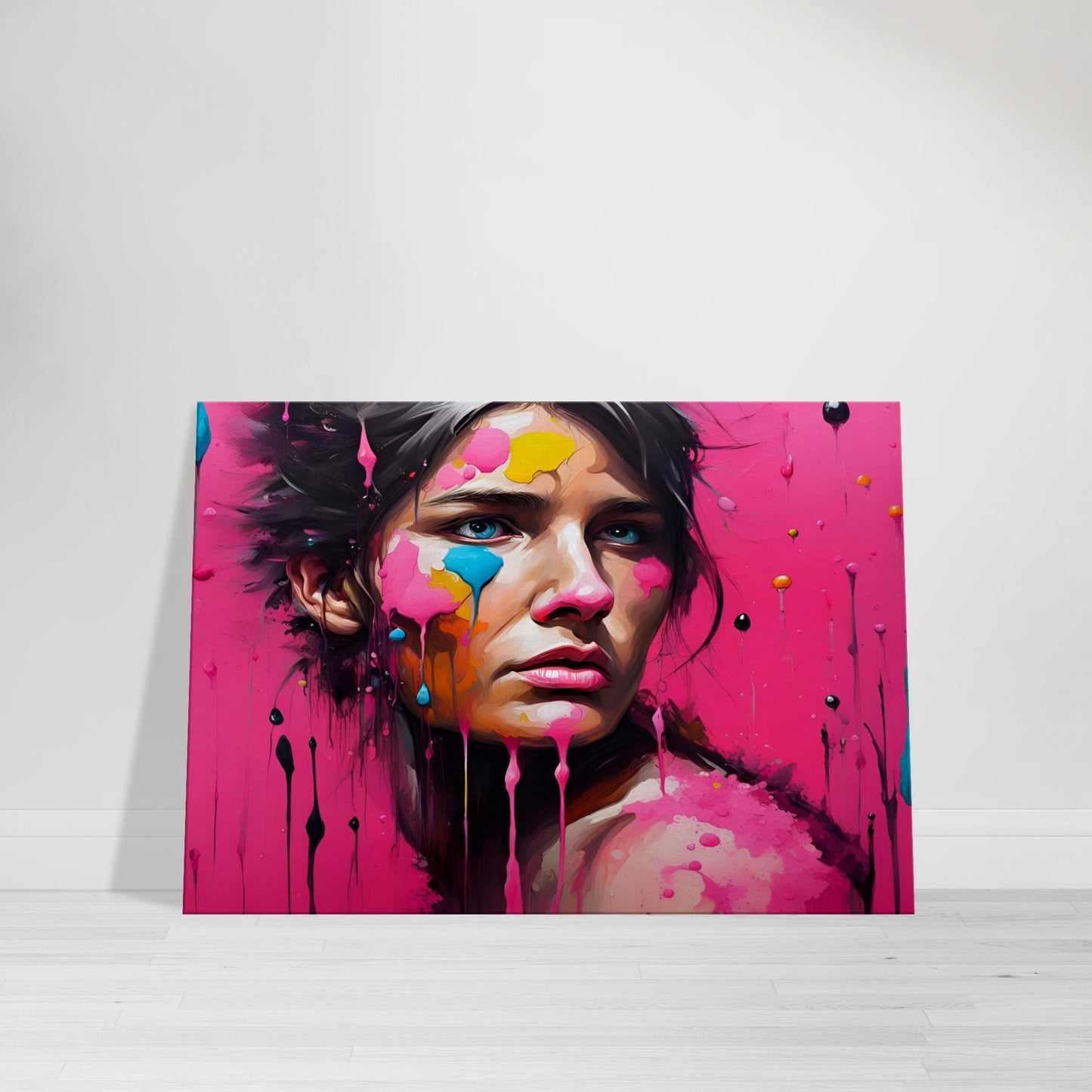 “Woman Beneath the Uncharted Paint” Art informal Canvas Art