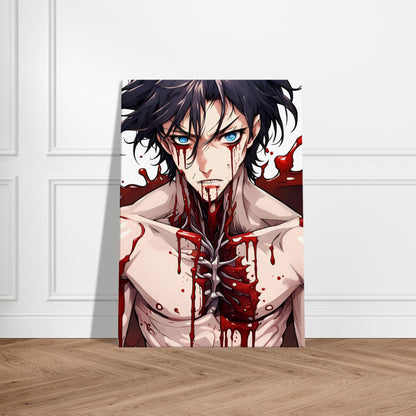 "Blooded Waters: The Enigmatic Descent" Anime Art Canvas Art