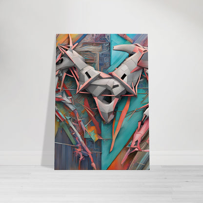 "Hybrid Art: The Heart of Destiny" Hybrid Art Canvas Art