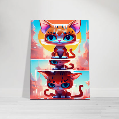 "Fantasy Feline: A Funko Pop Cat" Canvas Art