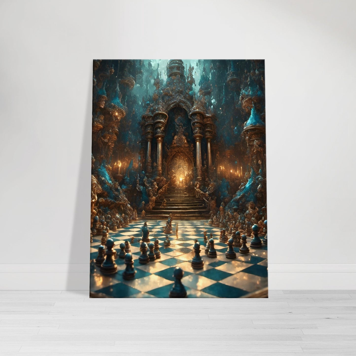 "Realm of Strategy: Let the Game Begin" 3D digital Art Canvas Art