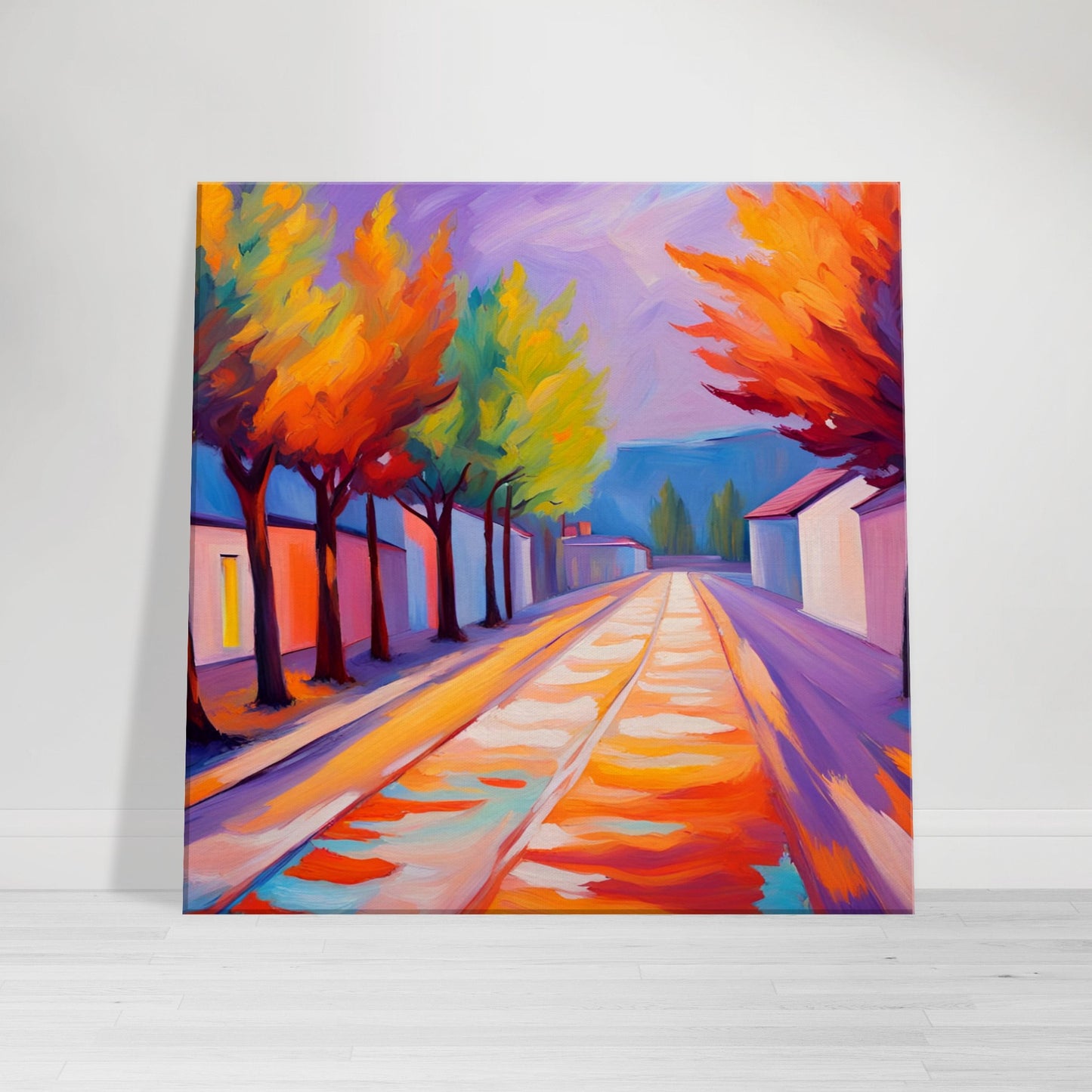 “A Street Unnamed in Radiant Hues"Fauvism Canvas Art