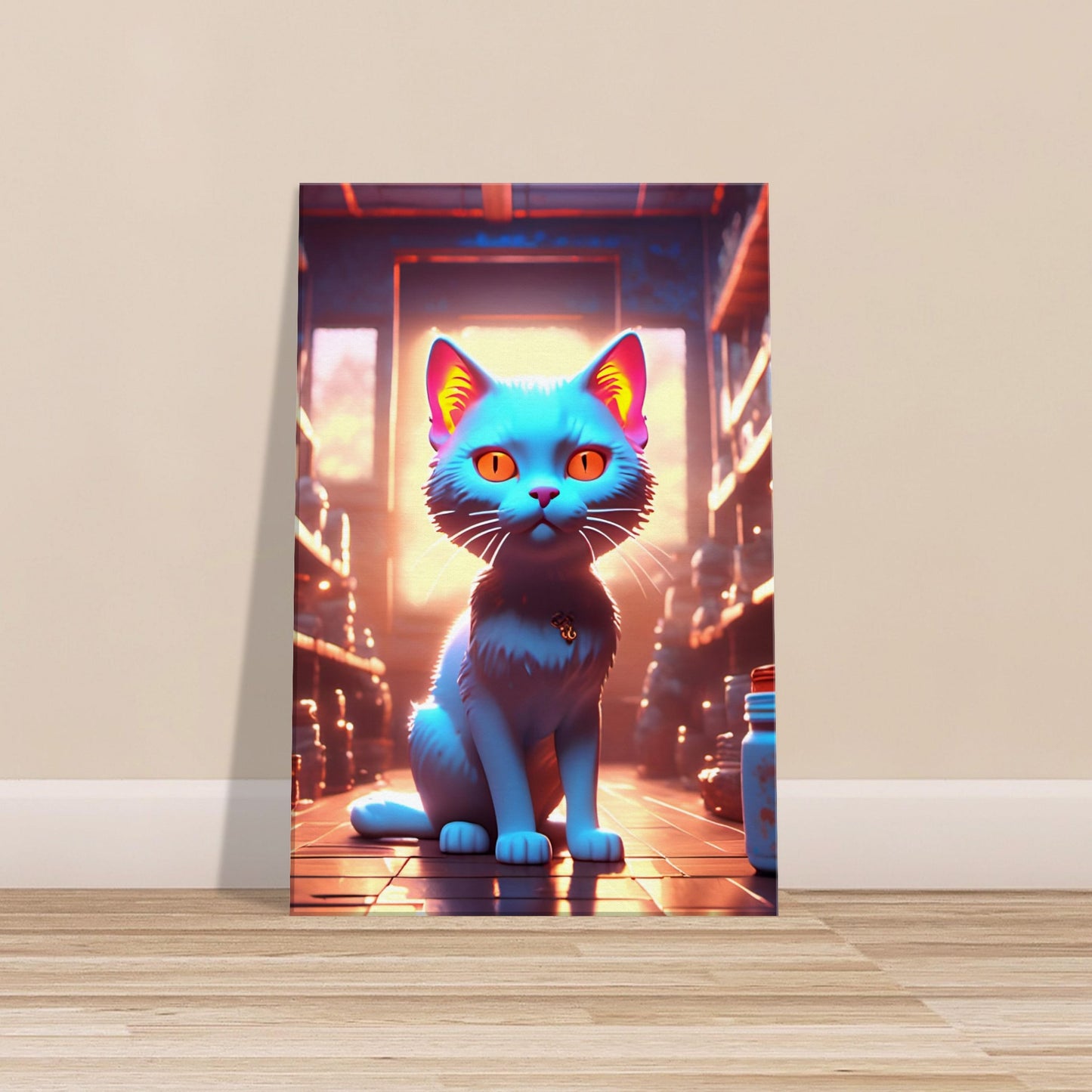 "Library of Illumination: The Funko Pop Cat's Tale" Canvas Art