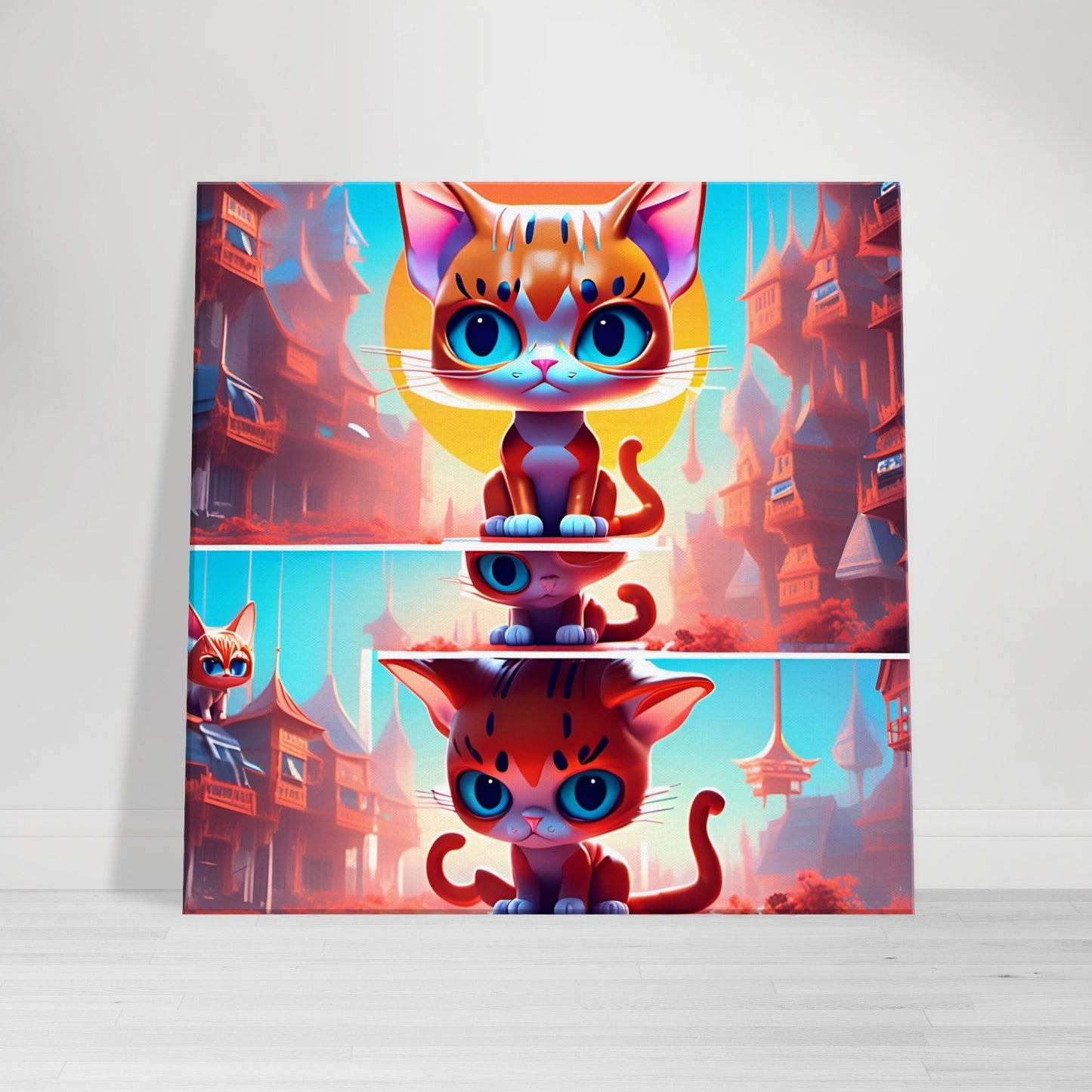 "Fantasy Feline: A Funko Pop Cat" Canvas Art