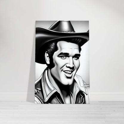 “Caricature King: Elvis, The Rock 'n' Roll Legend” Caricature Art Canvas Art