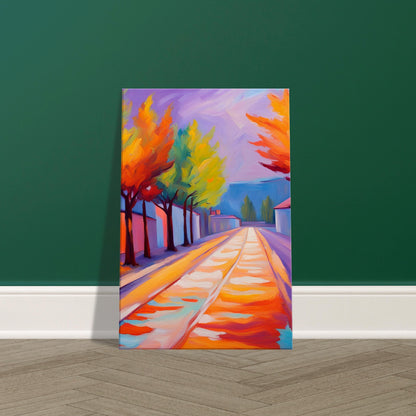 “A Street Unnamed in Radiant Hues"Fauvism Canvas Art