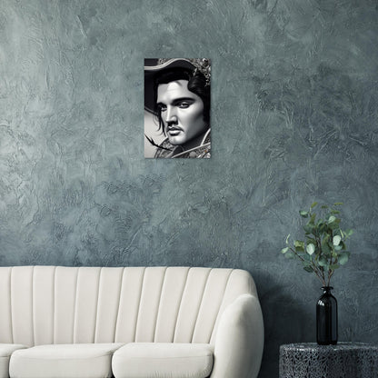 Elvis Presley Poster aus mattem Papier in Museumsqualität. erstellt von Ötzi Frosty