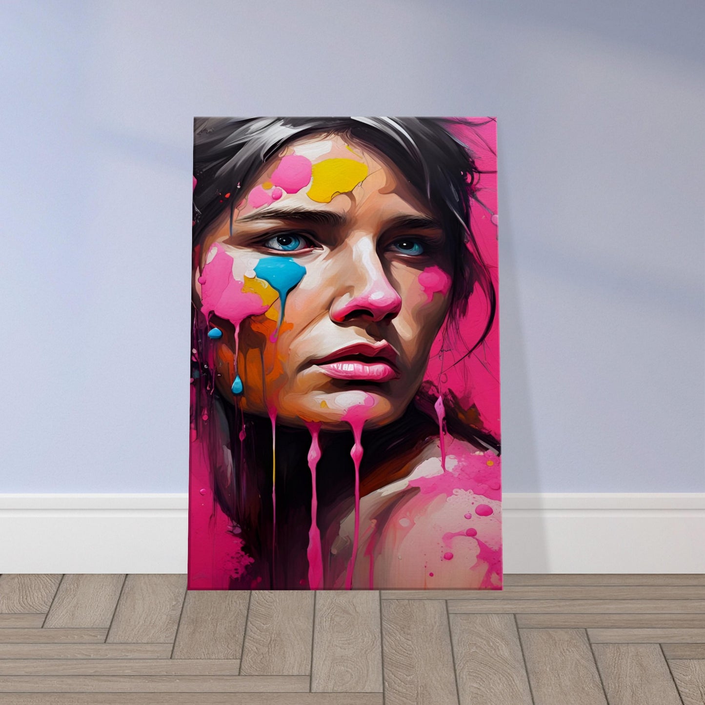 “Woman Beneath the Uncharted Paint” Art informal Canvas Art
