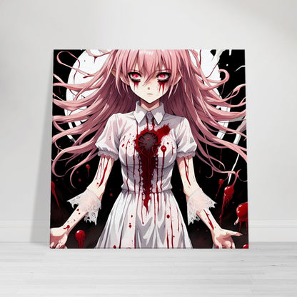 "Crimson Descent: The Haunting of a Diclonius" Anime Art Canvas Art